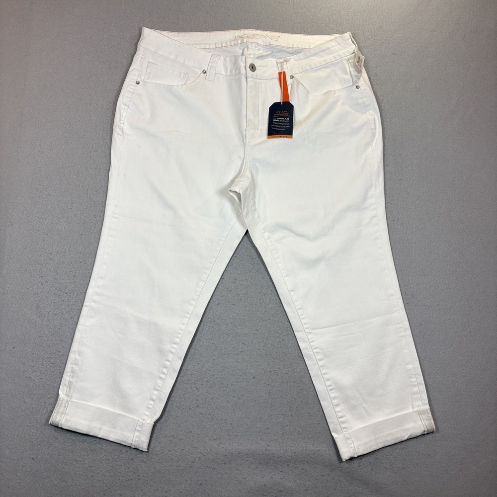 Jag Carter Girlfriend‎ Mid Rise Jeans Size 22W White Color NWT